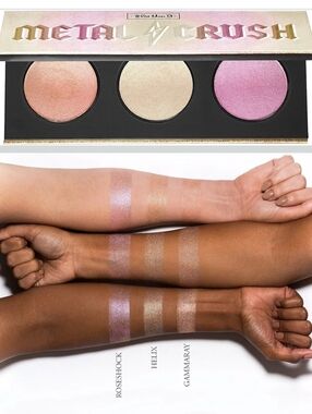 NEW Kat Von D Metal Crush Extreme Highlighter Palette 3 Shades